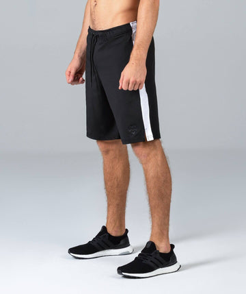 10 Inch Sports Shorts (Black/White) - Machine Fitness