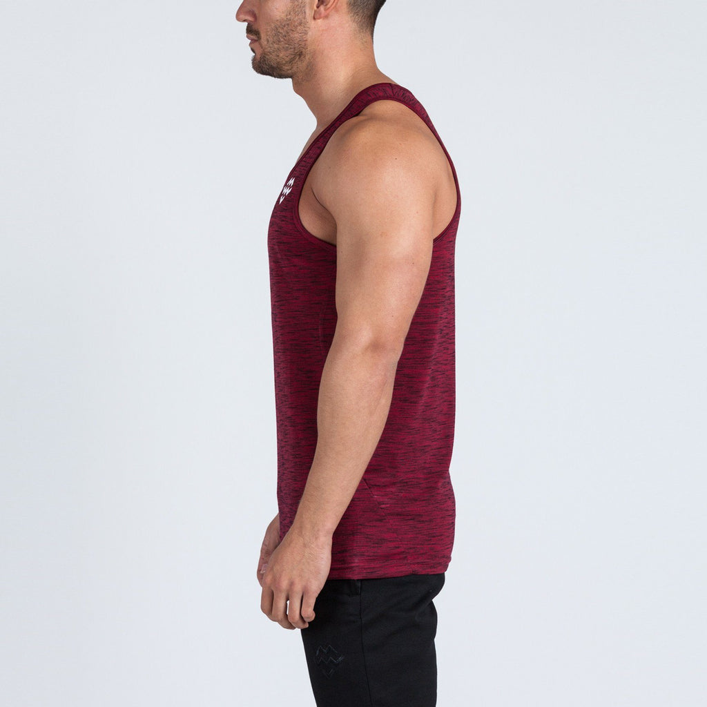 V2 Futura Small Logo Branded Tank (Burgundy/Black Slub) - Machine Fitness