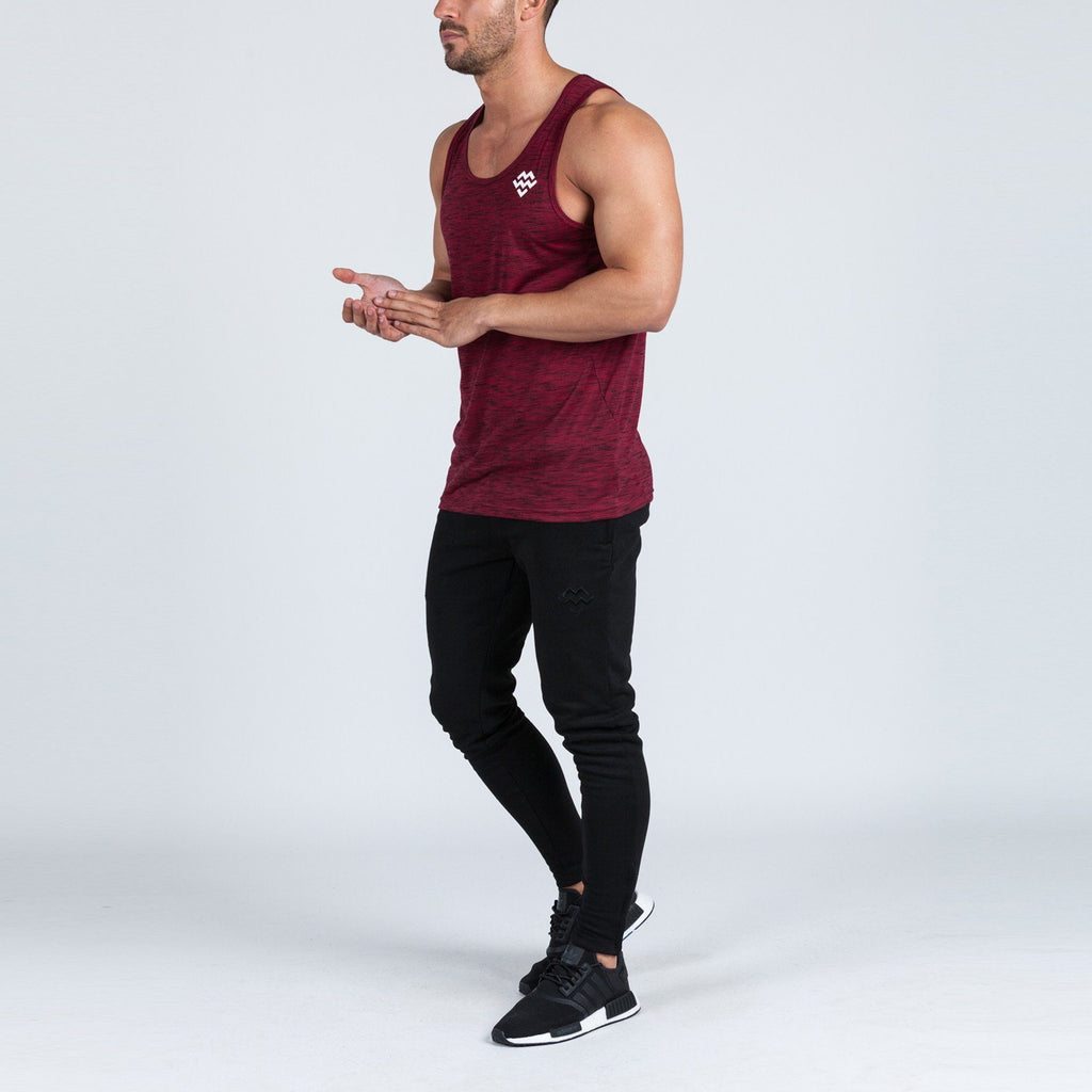 V2 Futura Small Logo Branded Tank (Burgundy/Black Slub) - Machine Fitness