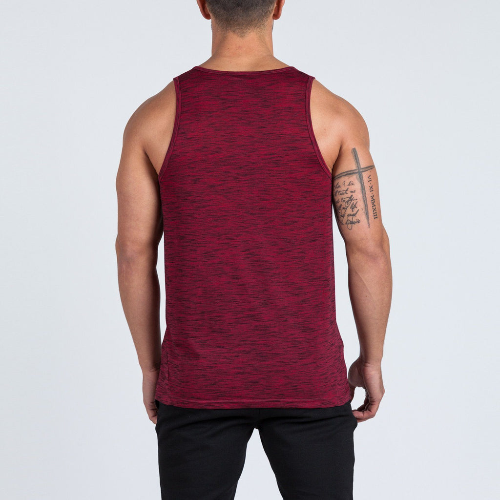 V2 Futura Small Logo Branded Tank (Burgundy/Black Slub) - Machine Fitness