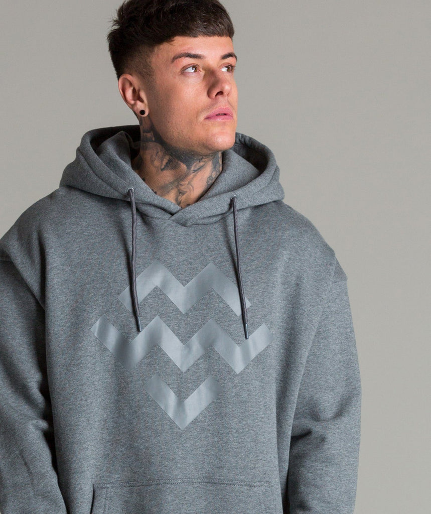 Warm Up Oversized Hoodie (Grey) - Machine Fitness