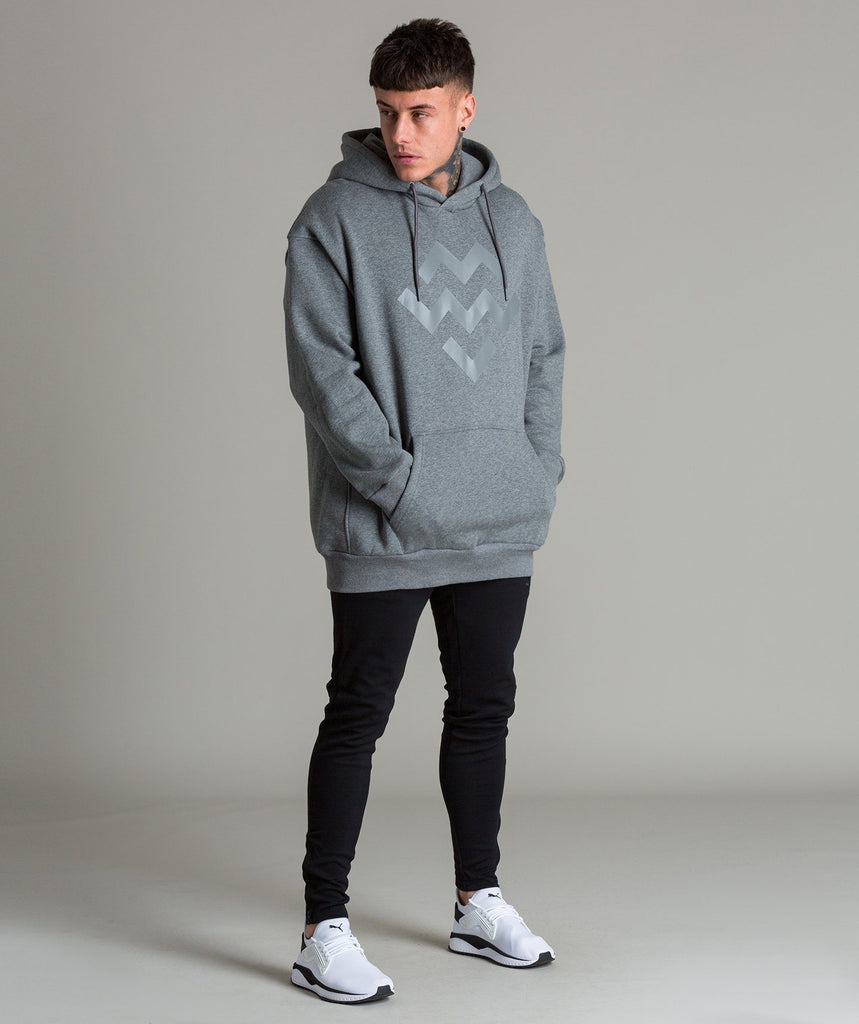 Warm Up Oversized Hoodie (Grey) - Machine Fitness